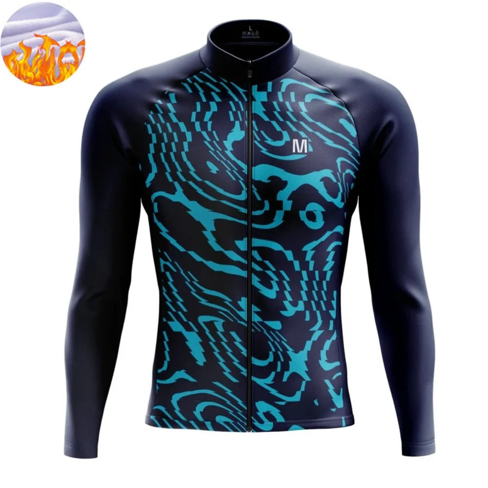 Heren Fleece Fietsjack voor Herfst en Winter met 3 Zakken, Comfortabele Pasvorm 3