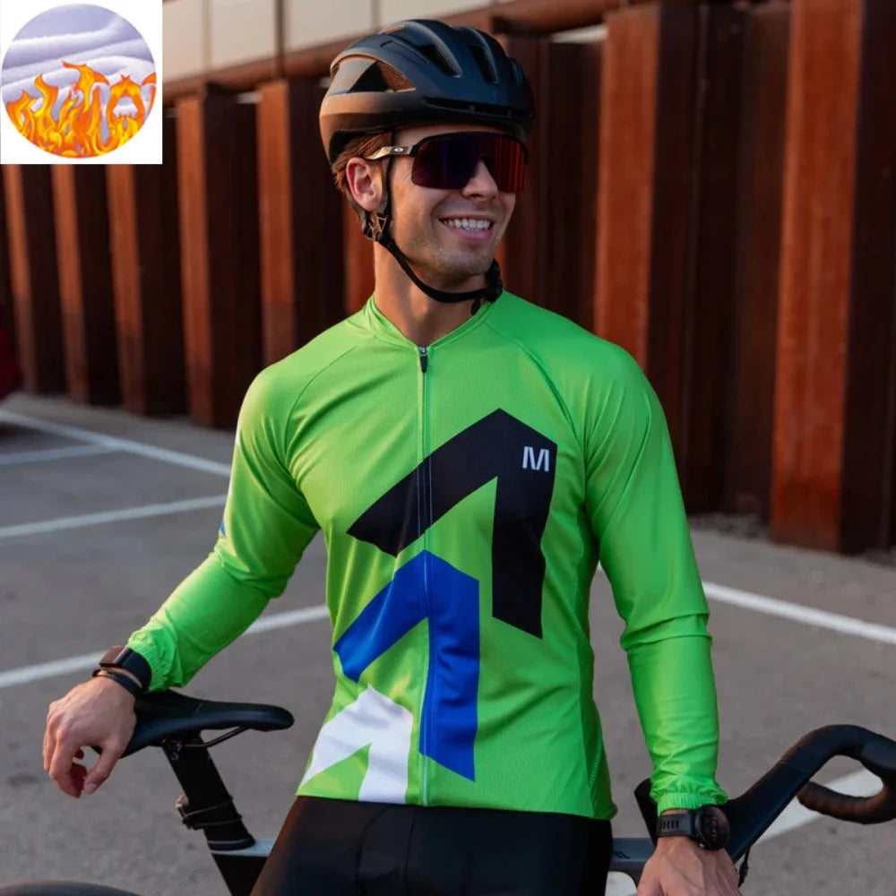 Heren Fleece Fietsjack voor Herfst en Winter met 3 Zakken, Comfortabele Pasvorm 6