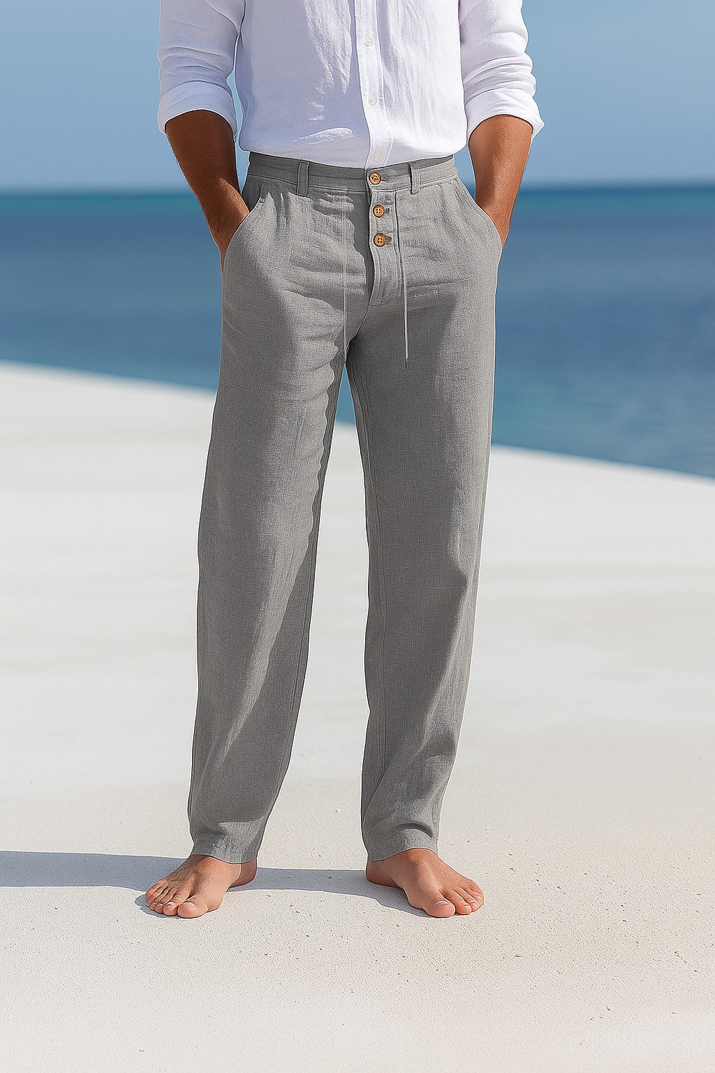 Heren Linnen Broek met Rechte Pasvorm en Ademend Zomercomfort 2