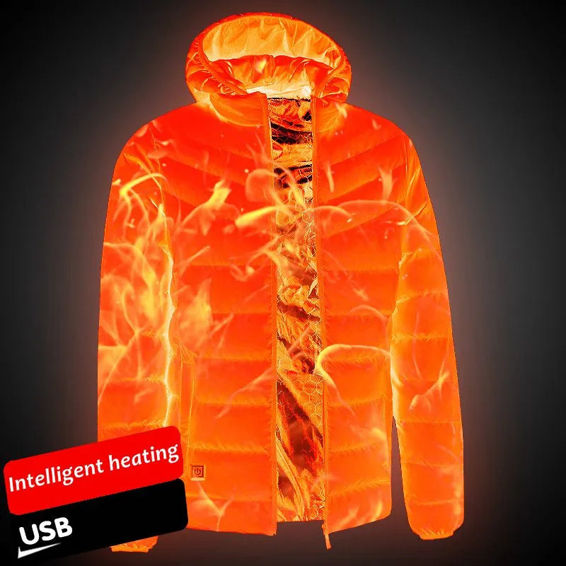 Heren Slimme Verwarmingsjas met USB-thermostaat 6