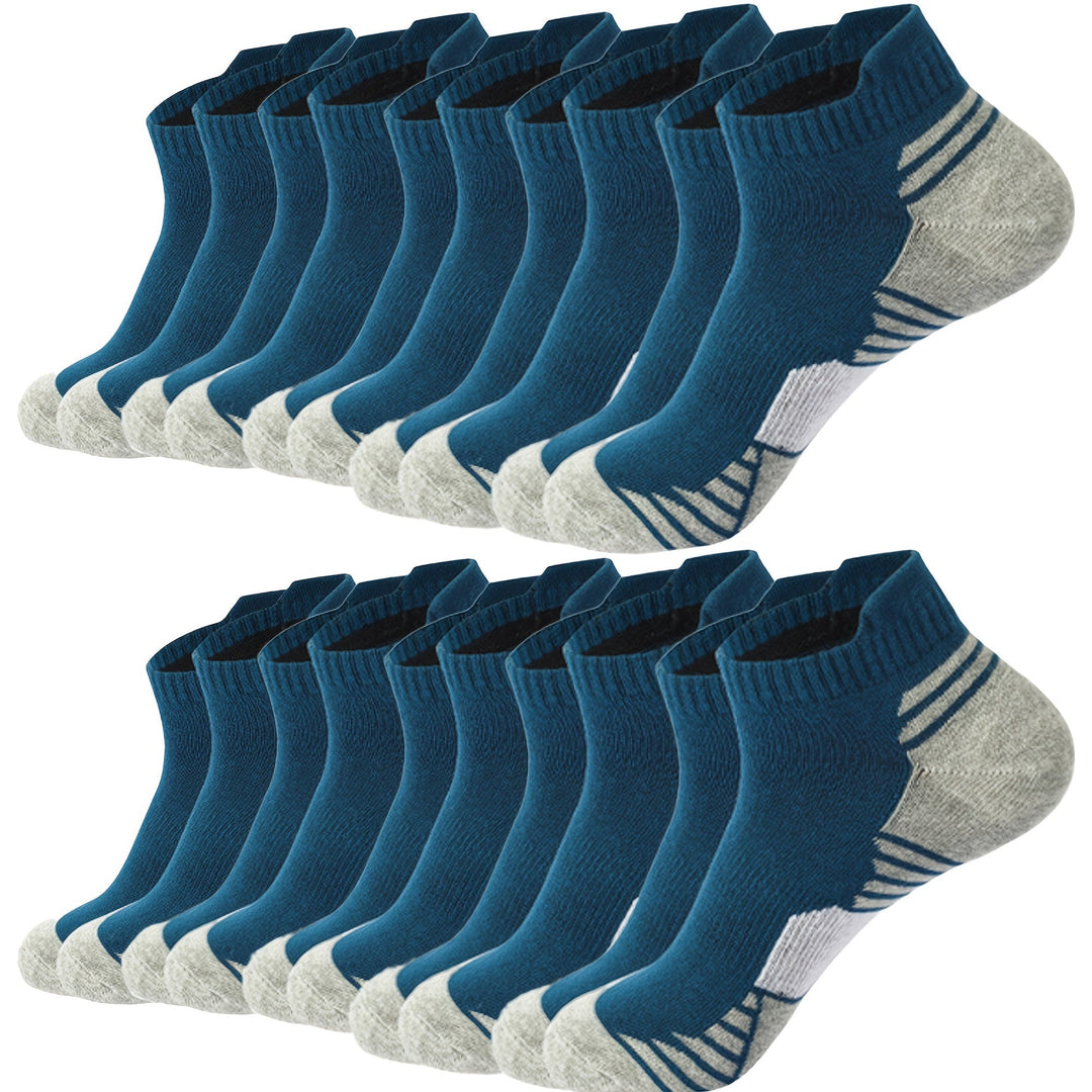Heren Sokken Set 12 Paar Ademend Comfortabel voor Dagelijks Gebruik Katoen en Synthetisch Meerkleurig Zwart Wit Blauw Grijs | Sansoti 2