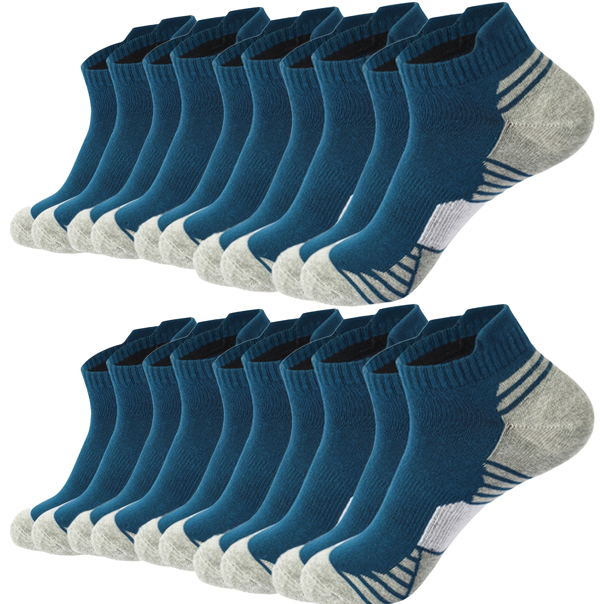 Heren Sokken Set 12 Paar Ademend Comfortabel voor Dagelijks Gebruik Katoen en Synthetisch Meerkleurig Zwart Wit Blauw Grijs | Sansoti 2