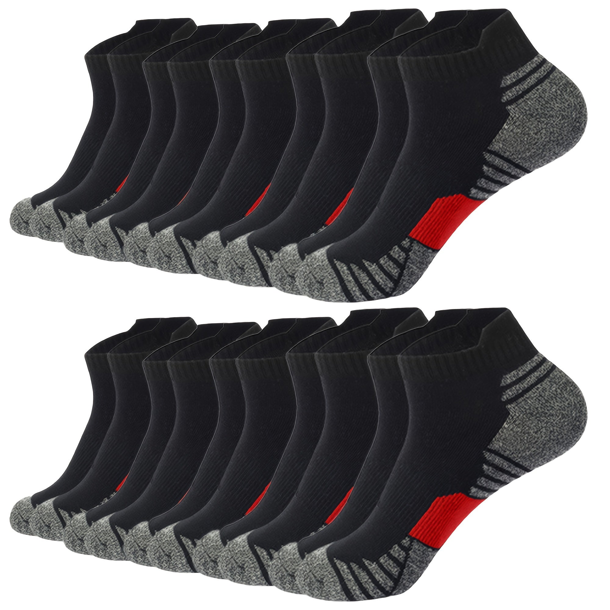 Heren Sokken Set 12 Paar Ademend Comfortabel voor Dagelijks Gebruik Katoen en Synthetisch Meerkleurig Zwart Wit Blauw Grijs | Sansoti 7