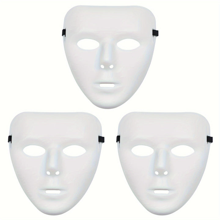 Heren Volledige Gezicht Plastic Halloween Masker | Anonieme Cosplay 3