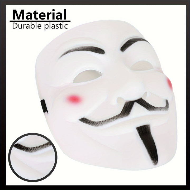 Heren Volledige Gezicht Plastic Halloween Masker | Anonieme Cosplay 6