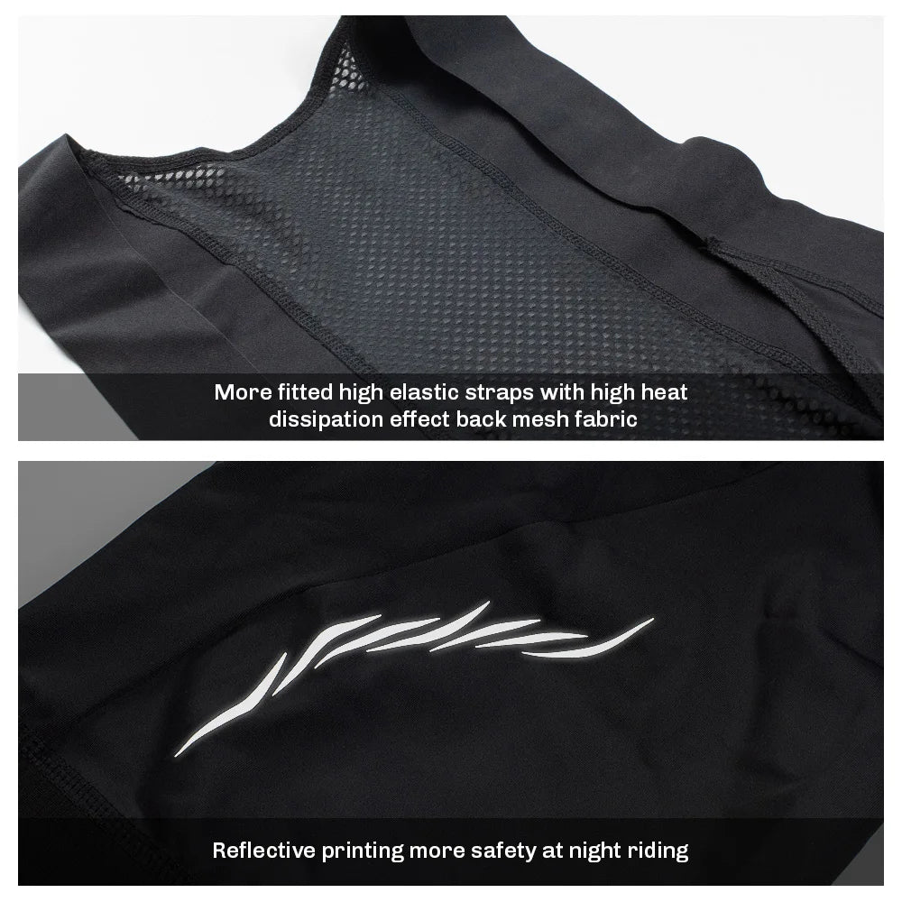 Heren Wielrenbroek met Bretels, Ademend en Sneldrogend voor MTB en Racefiets 3