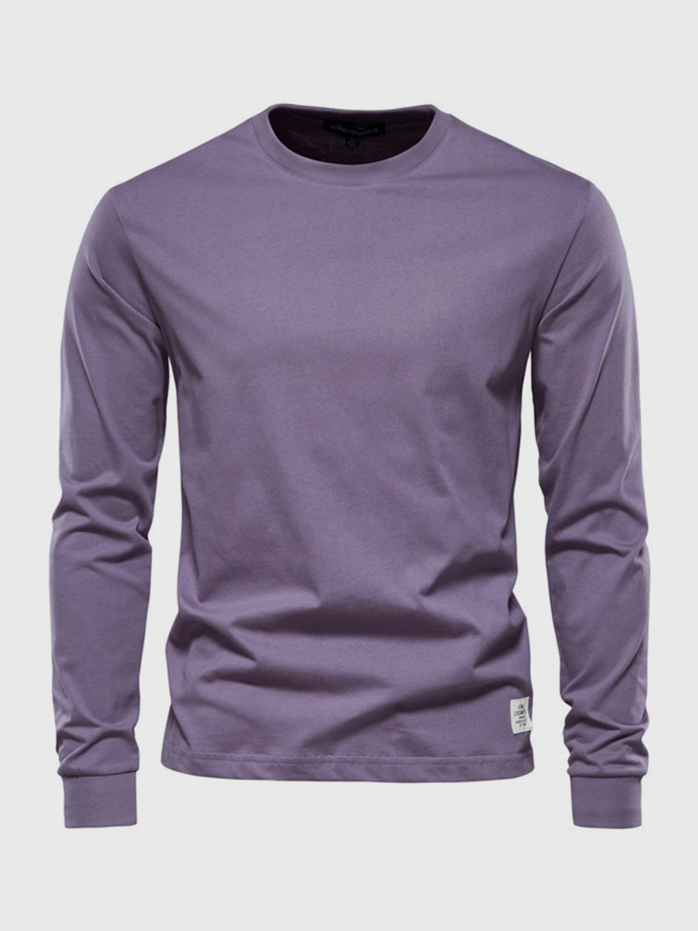Heren katoenen overhemd met lange mouwen en ronde hals 6