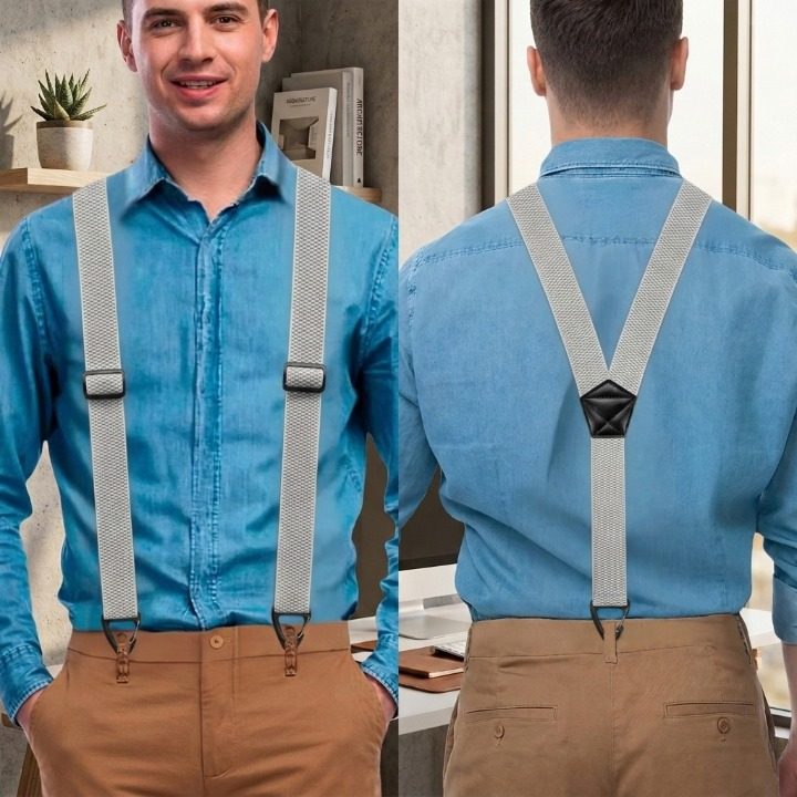 Herenbretels met Haakclips – Verstelbaar X-Back en Y-Vorm voor Perfecte Pasvorm | Sansoti 2