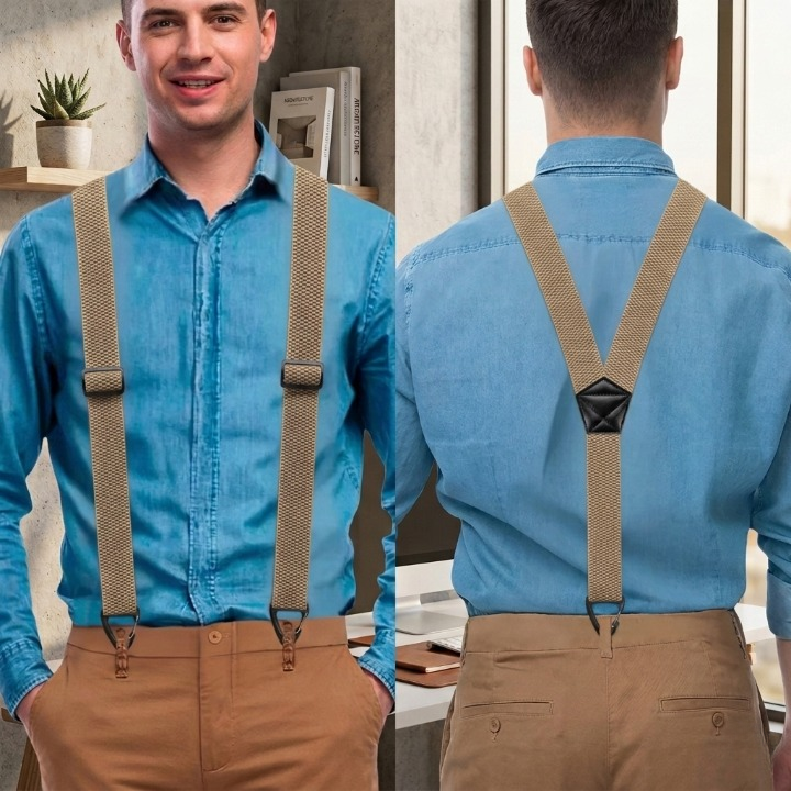 Herenbretels met Haakclips – Verstelbaar X-Back en Y-Vorm voor Perfecte Pasvorm | Sansoti 4