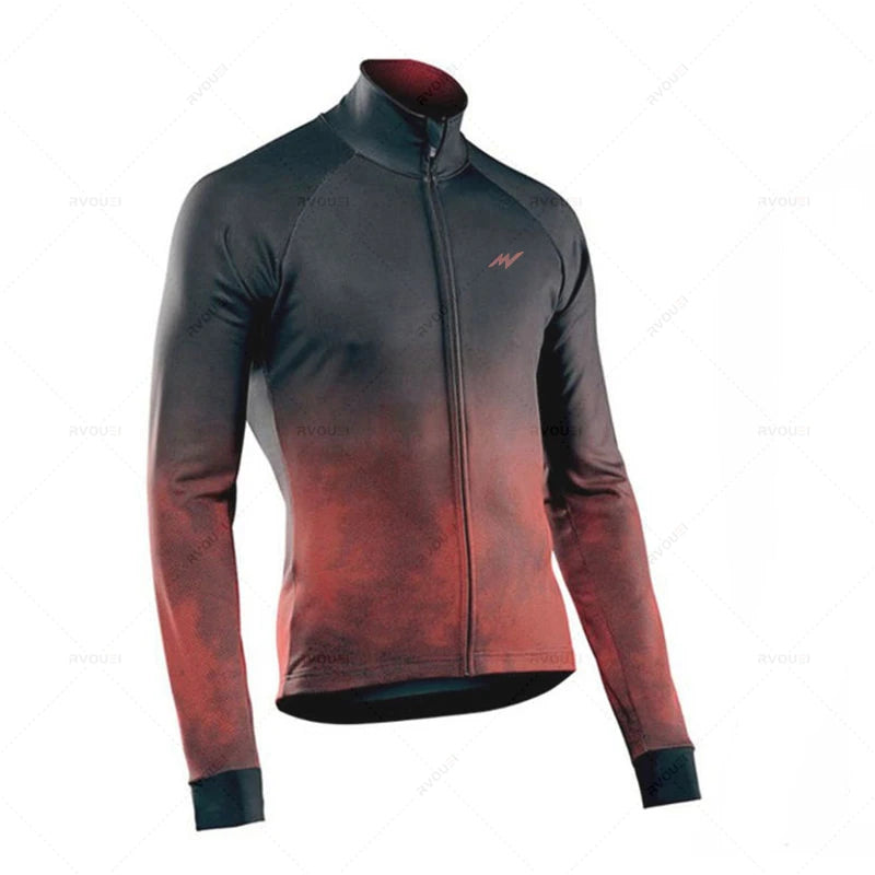 Herfst Wielertrui Set voor MTB met Lange Mouwen en Gelpad, Ademend en Sneldrogend 10