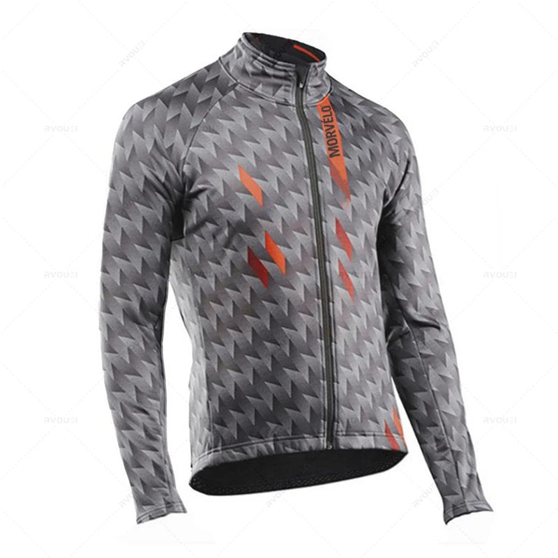 Herfst Wielertrui Set voor MTB met Lange Mouwen en Gelpad, Ademend en Sneldrogend 18