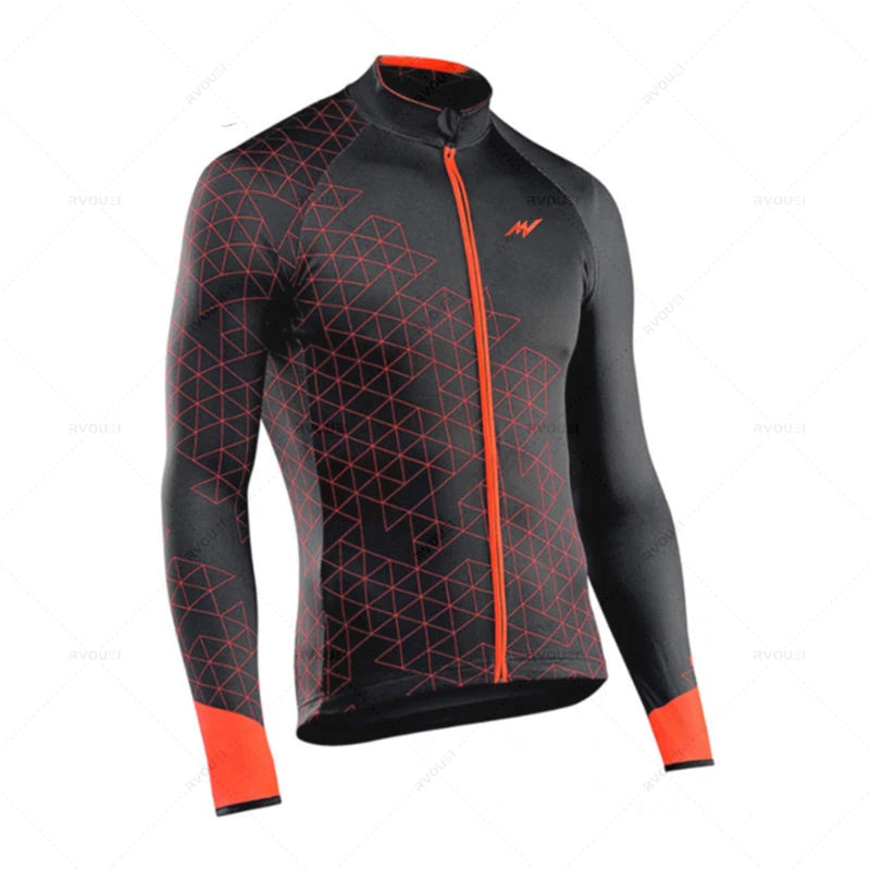 Herfst Wielertrui Set voor MTB met Lange Mouwen en Gelpad, Ademend en Sneldrogend 20