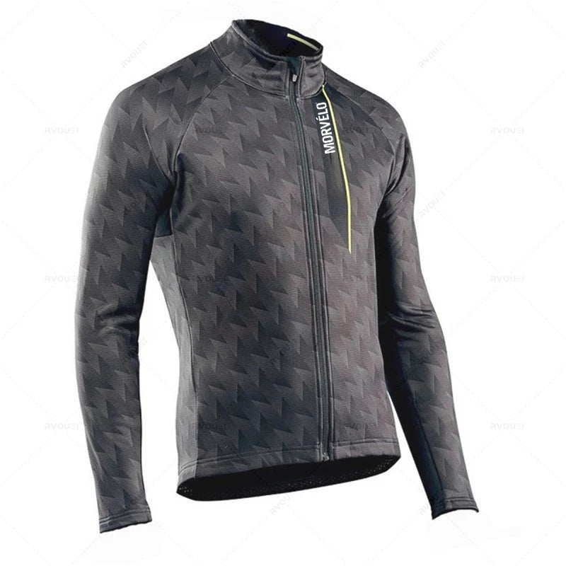 Herfst Wielertrui Set voor MTB met Lange Mouwen en Gelpad, Ademend en Sneldrogend 6