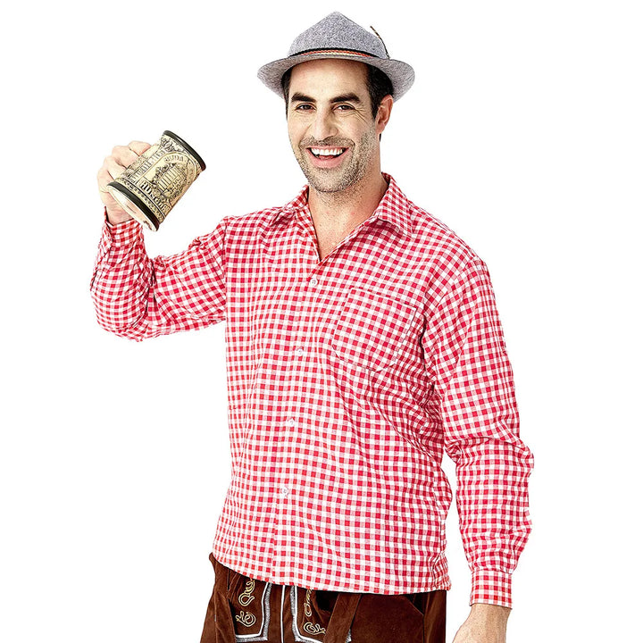 AlpenBursch – Heren Lederhosen Set met Overhemd &amp; Hoed – Oktoberfest Look
