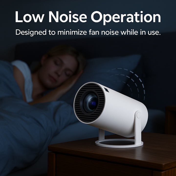 Mini Proyector – Duplicación de Pantalla Inalámbrica, Soporte 1080p y Altavoz Integrado