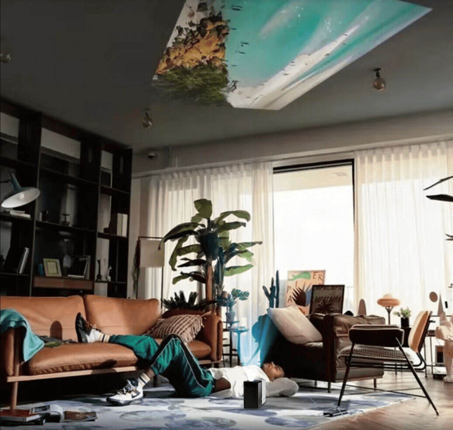 Mini vidéoprojecteur – Design compact, affichage HD & connexion HDMI/USB pour la maison