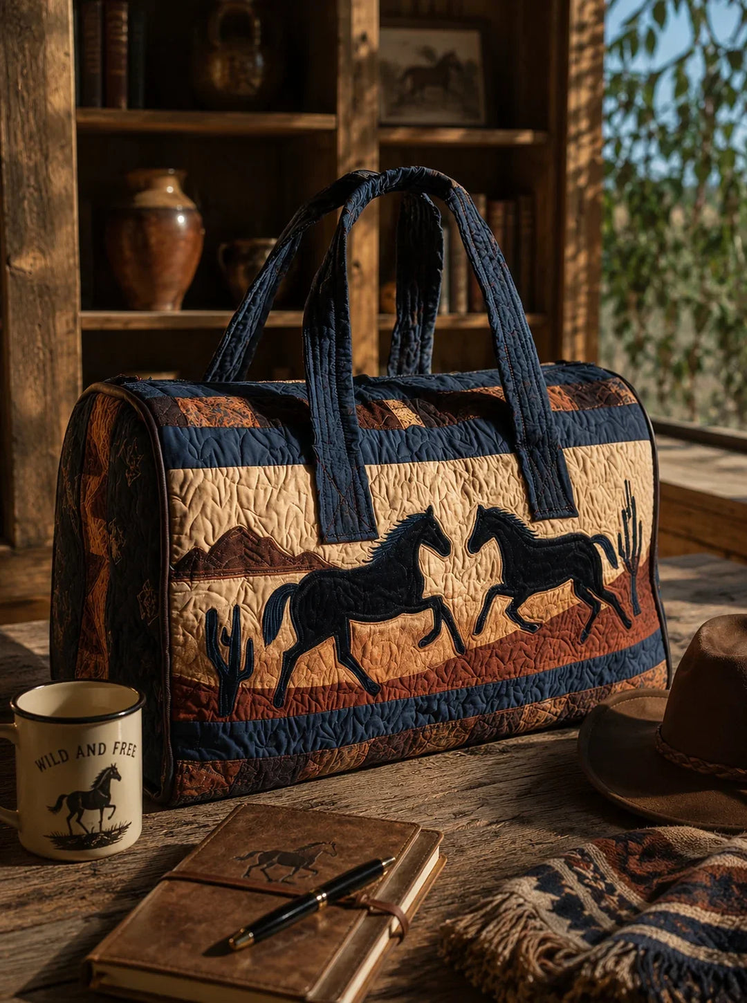 Hippie Van Quilted Duffle Bag 13