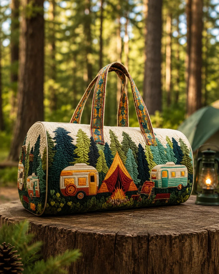 Hippie Van Quilted Duffle Bag 24