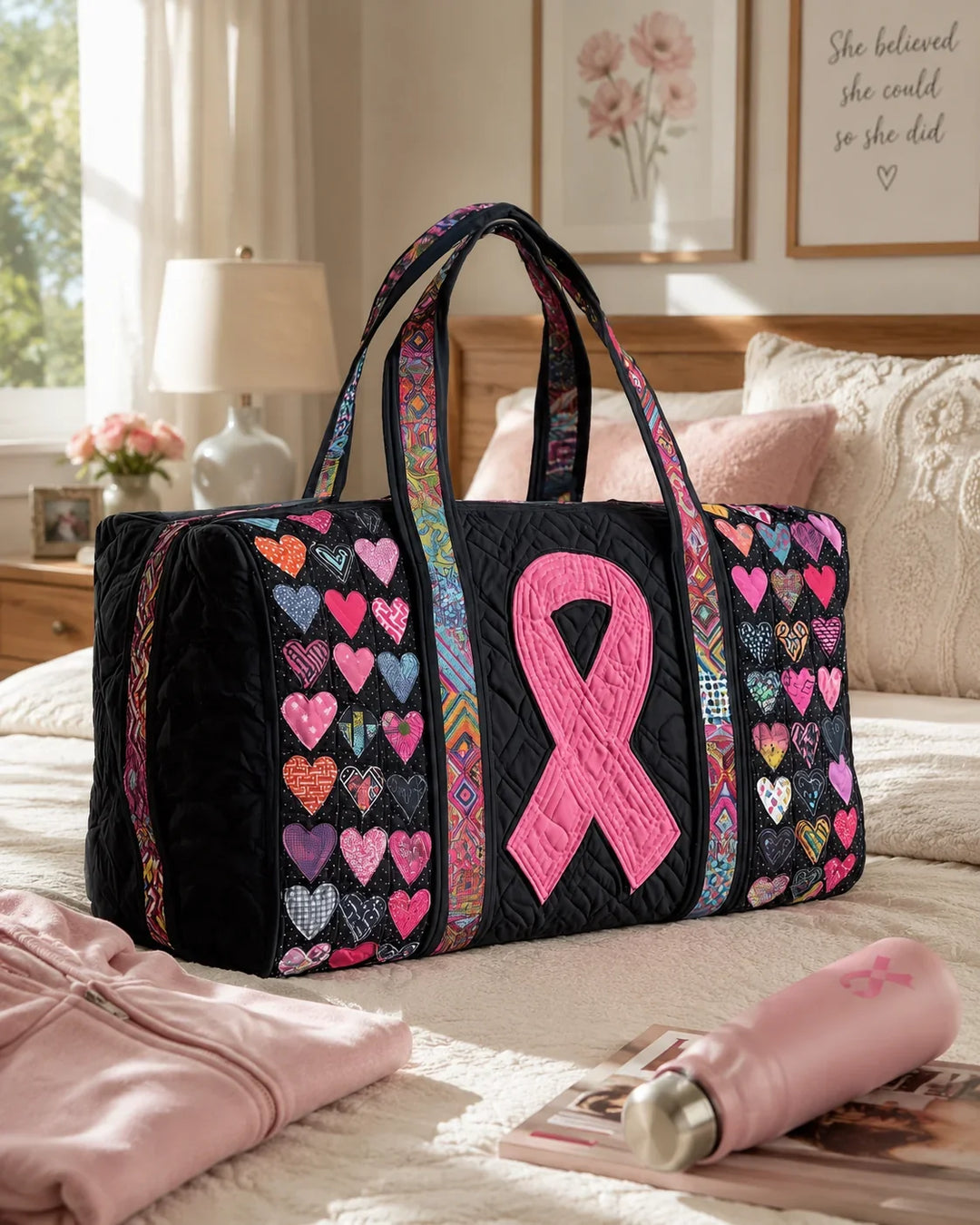 Hippie Van Quilted Duffle Bag 25
