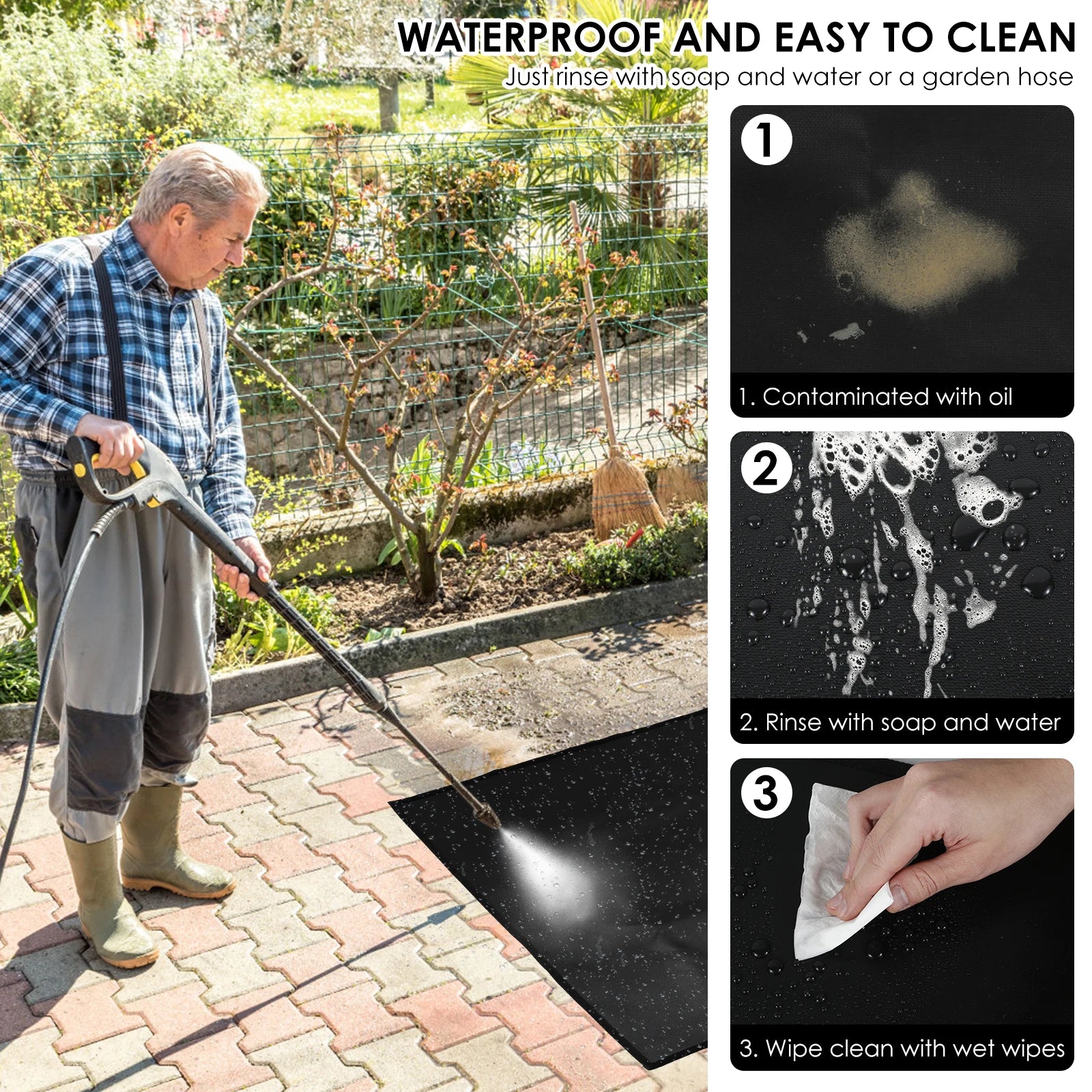 Hittebestendige BBQ-mat voor buitengebruik, waterdicht en herbruikbaar 122x76 cm 4