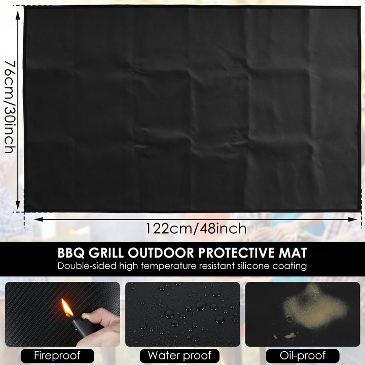 Hittebestendige BBQ-mat voor buitengebruik, waterdicht en herbruikbaar 122x76 cm 7