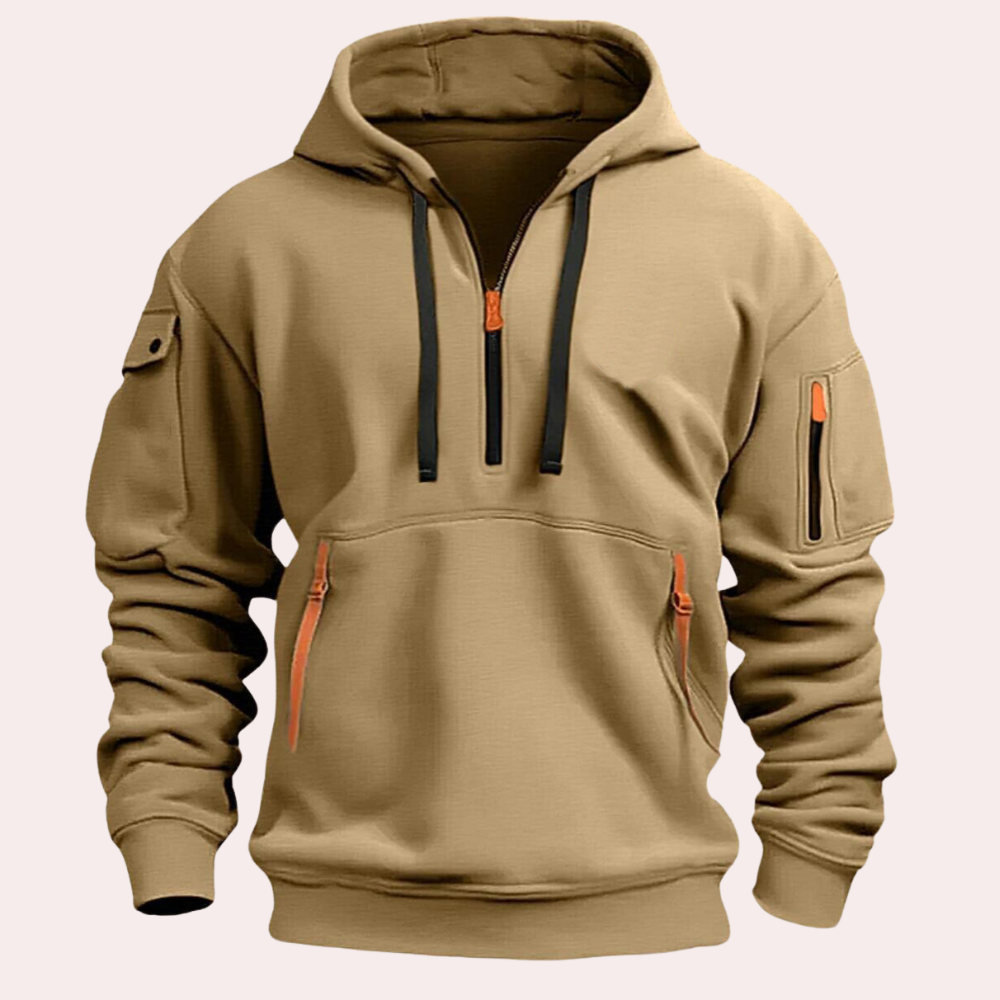 Hoodie Met Halve Rits en Capuchon - Ralph 0