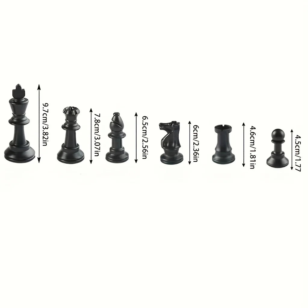 Chessora Juego Completo de Ajedrez de Madera – Set de 32 Piezas de Madera de Alta Calidad, Diseño Clásico para Principiantes y Avanzados