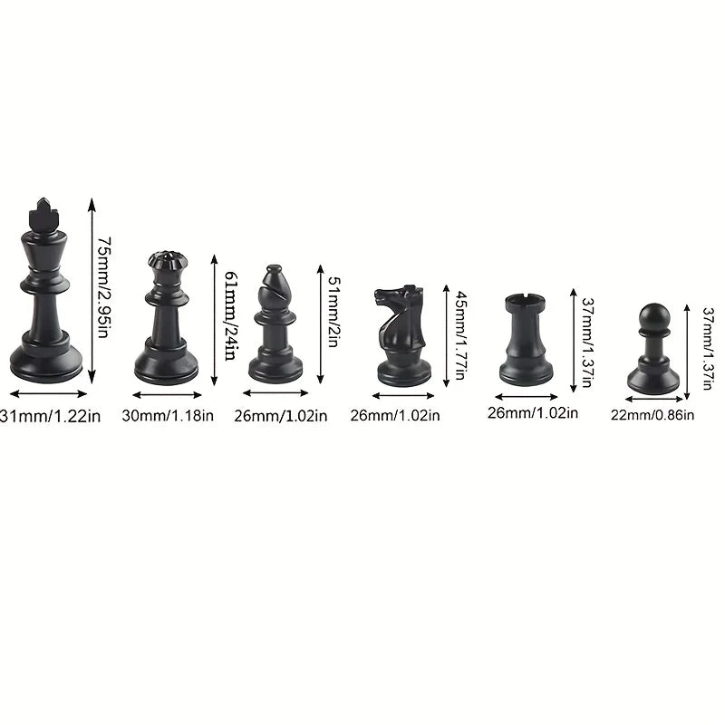 Chessora Juego Completo de Ajedrez de Madera – Set de 32 Piezas de Madera de Alta Calidad, Diseño Clásico para Principiantes y Avanzados