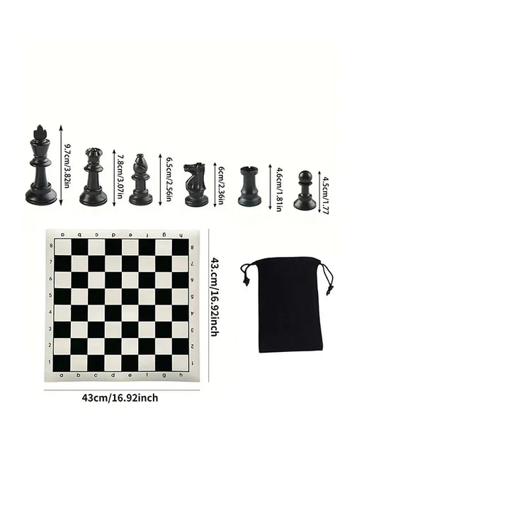 Chessora Juego Completo de Ajedrez de Madera – Set de 32 Piezas de Madera de Alta Calidad, Diseño Clásico para Principiantes y Avanzados