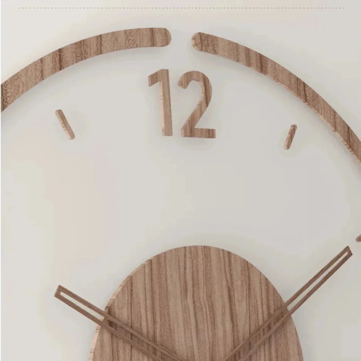 Houten wandklok 30 cm – Stille quartzklok in een minimalistisch glazen ontwerp 4
