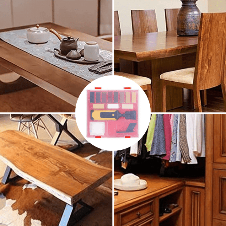 Houtreparatieset – Complete set voor houten vloeren met bijpassende wasblokken 4