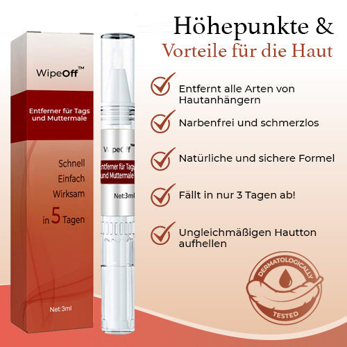 DermaPure Removedor de Etiquetas da Pel – Solución Indolora e Segura para unha Pel Lisa