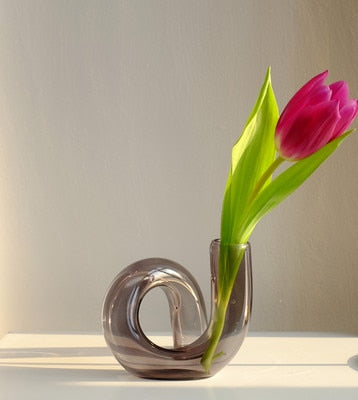 Aurevio Glazen Vaas met Lusdesign – Borosilicaat, Getint & Duurzaam