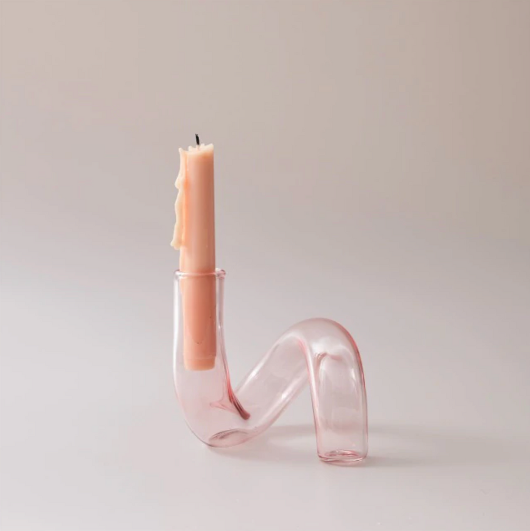 Jarrón de vidrio Aurevio con diseño de asa – Borosilicato, tintado y duradero