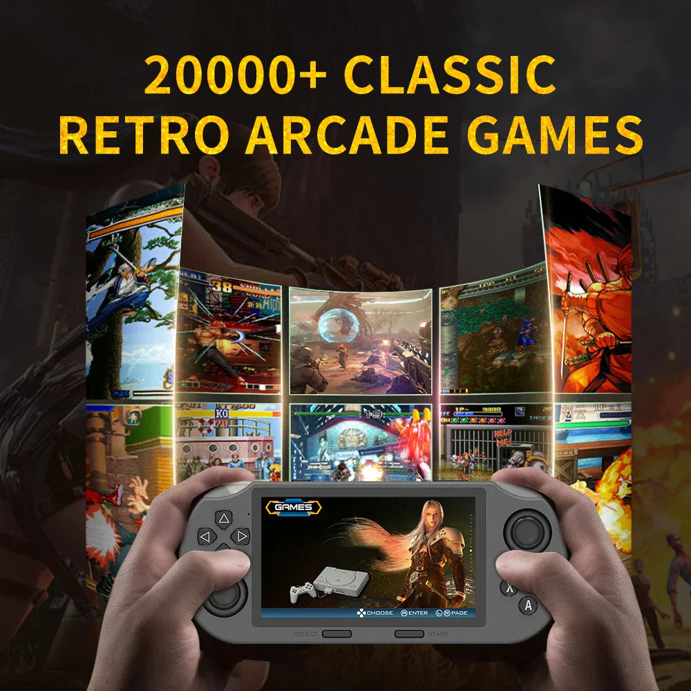 Console portatile retrò – 64GB, oltre 20.000 giochi e supporto per 2 giocatori