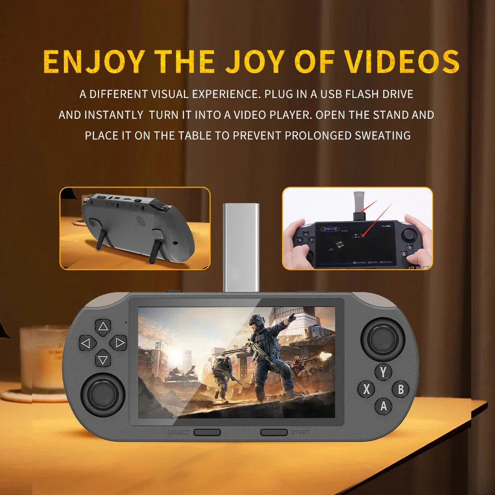 Console portatile retrò – 64GB, oltre 20.000 giochi e supporto per 2 giocatori