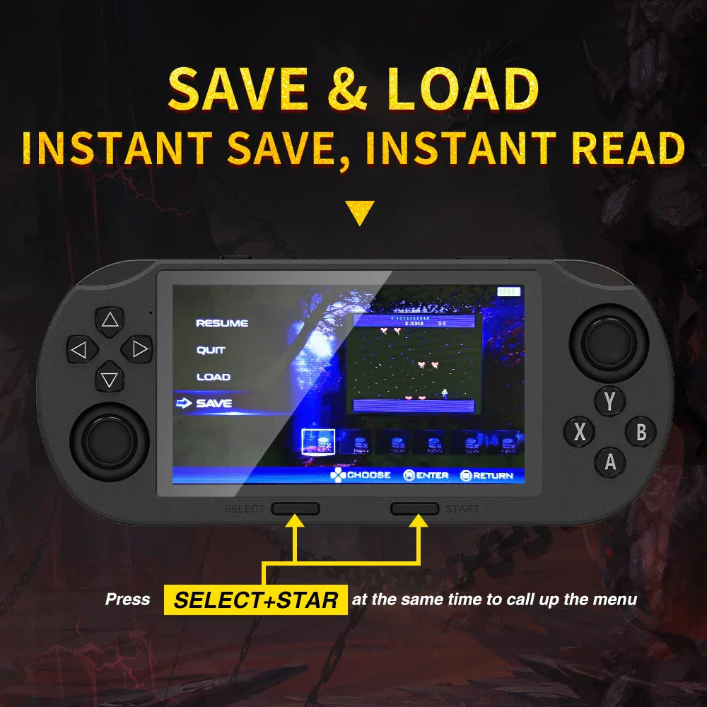 Console portatile retrò – 64GB, oltre 20.000 giochi e supporto per 2 giocatori