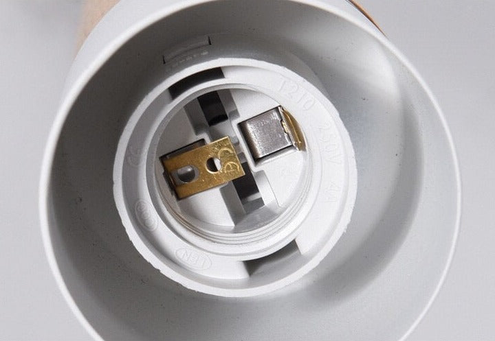 Lámpara colgante Ingrid cilindro – Metal y acento de madera, cable ajustable