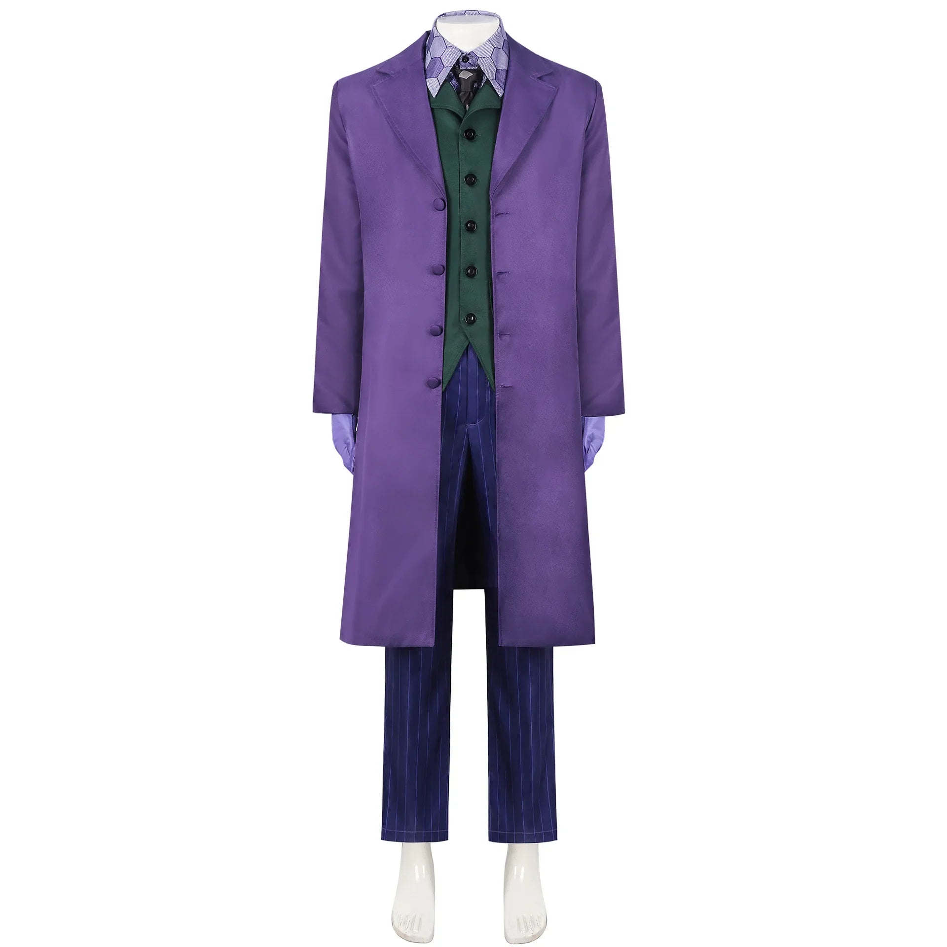 JesterWear – Clown Kostuum Volwassenen – Complete Set met Jas, Vest & Stropdas