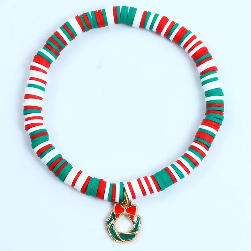 Polsera de Nadal Aureline – Polsera ajustable amb Pare Noel i Floc de Neu, Disseny Festiu i Elegant