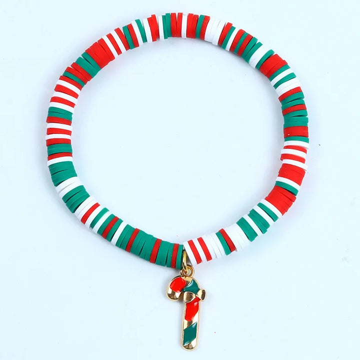 Pulsera de Navidad Aureline – Pulsera Ajustable con Santa Claus y Copo de Nieve, Diseño Festivo y Elegante