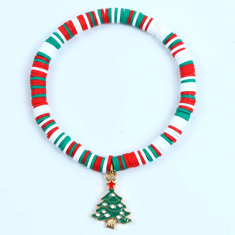 Pulsera de Navidad Aureline – Pulsera Ajustable con Santa Claus y Copo de Nieve, Diseño Festivo y Elegante
