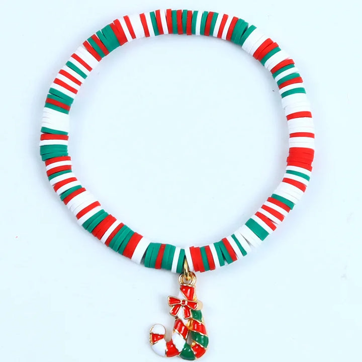 Pulsera de Navidad Aureline – Pulsera Ajustable con Santa Claus y Copo de Nieve, Diseño Festivo y Elegante