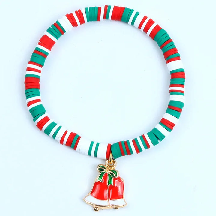 Pulsera de Navidad Aureline – Pulsera Ajustable con Santa Claus y Copo de Nieve, Diseño Festivo y Elegante