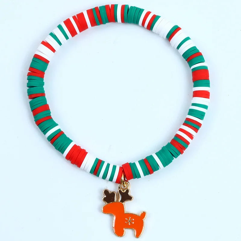 Polsera de Nadal Aureline – Polsera ajustable amb Pare Noel i Floc de Neu, Disseny Festiu i Elegant