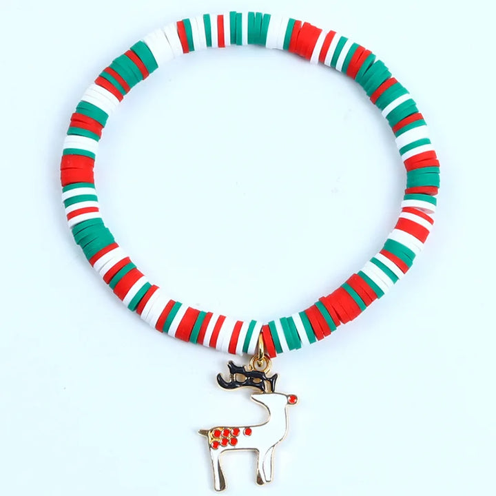 Pulsera de Navidad Aureline – Pulsera Ajustable con Santa Claus y Copo de Nieve, Diseño Festivo y Elegante