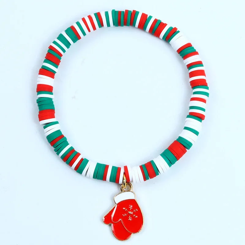 Polsera de Nadal Aureline – Polsera ajustable amb Pare Noel i Floc de Neu, Disseny Festiu i Elegant