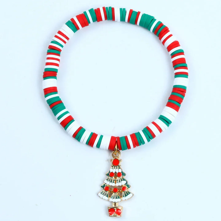 Pulsera de Navidad Aureline – Pulsera Ajustable con Santa Claus y Copo de Nieve, Diseño Festivo y Elegante