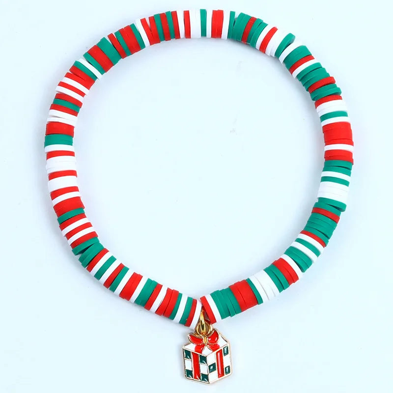 Polsera de Nadal Aureline – Polsera ajustable amb Pare Noel i Floc de Neu, Disseny Festiu i Elegant