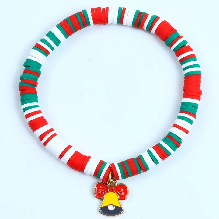 Pulsera de Navidad Aureline – Pulsera Ajustable con Santa Claus y Copo de Nieve, Diseño Festivo y Elegante